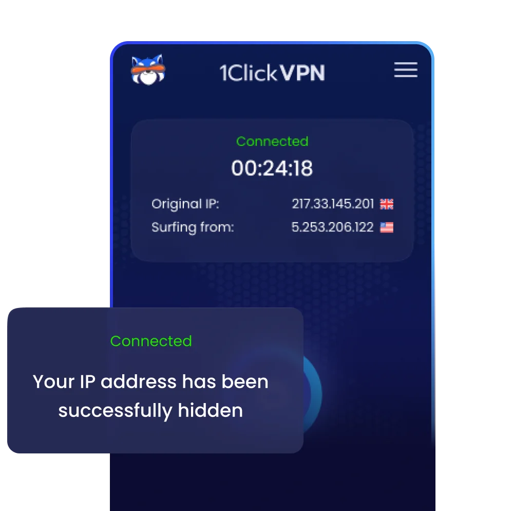 hide your IP address with 1clickvpn