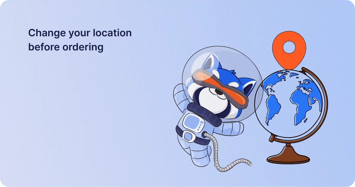 Change your location before ordering