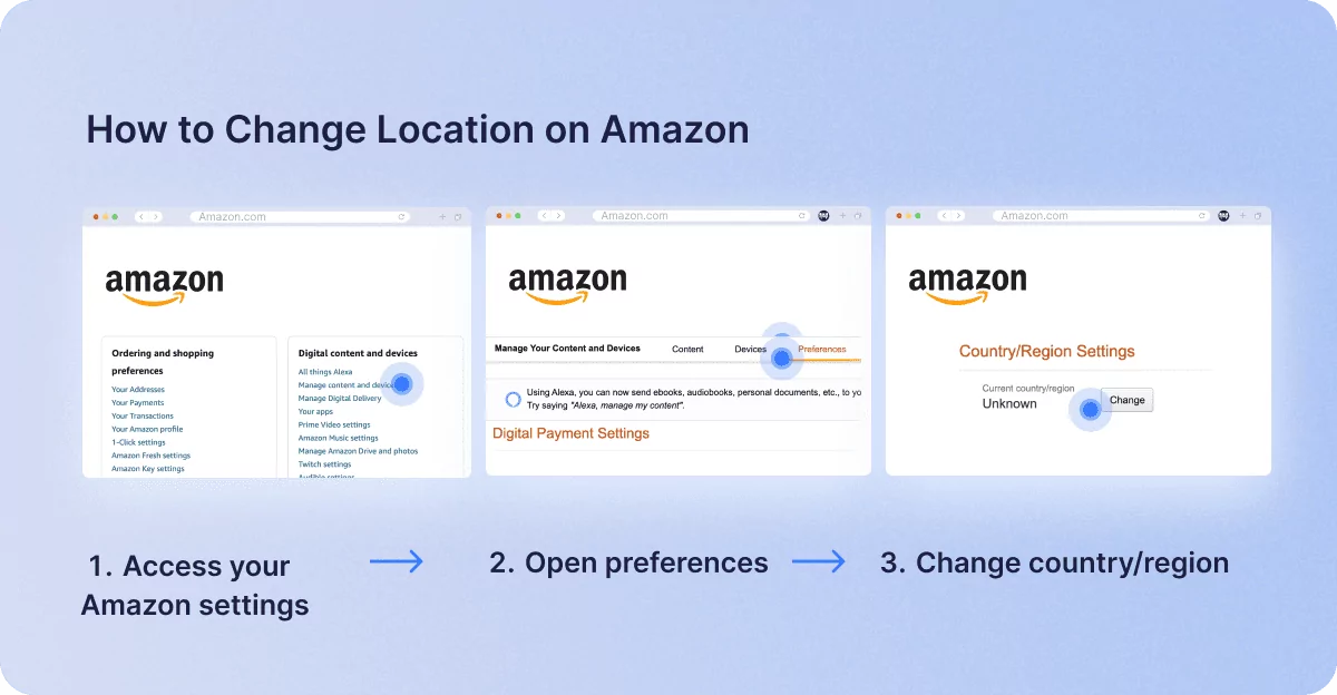 How to Change Location on Amazon