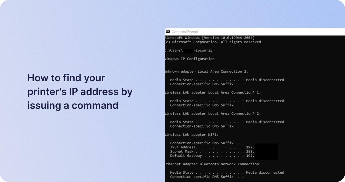 How to find your printer's IP address by issuing a command