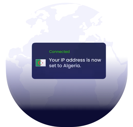 Global map showing server coverage across countries