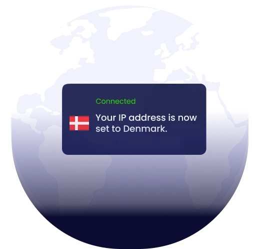 Global map showing VPN server coverage across countries