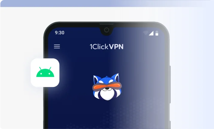1ClickVPN app on Android smartphone screen